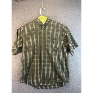 Roundtree & Yorke Short Sleeve Mens Large  Plaid Easy Care